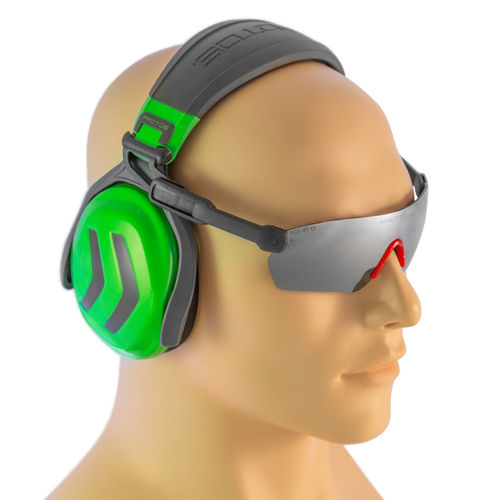 PROTOS Headset Integral mit Schutzbrille grau