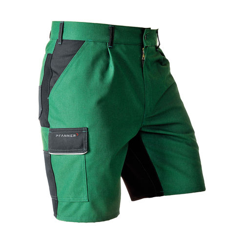 PFANNER StretchZone Canvas Shorts grün-schwarz
